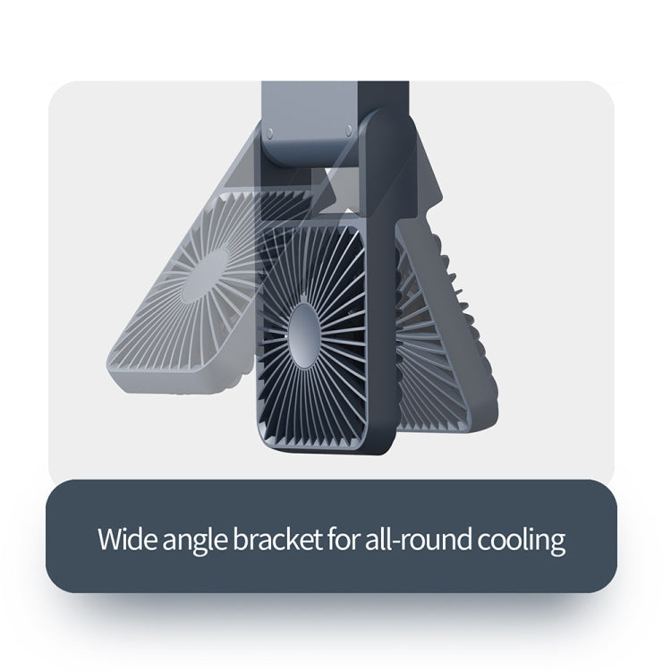 HX-123 USB Charging Wall-mounted Desktop Folding Thin and Light Small Fan(Yellow) by buy2fix