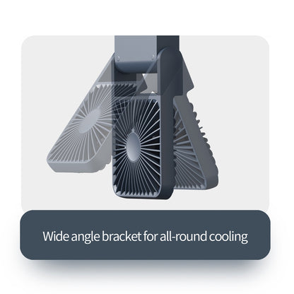 HX-123 USB Charging Wall-mounted Desktop Folding Thin and Light Small Fan(Yellow) by buy2fix