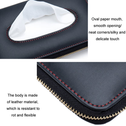 Car Sun Visor Skylight Hanging Tissue Box(H055 Black) by buy2fix