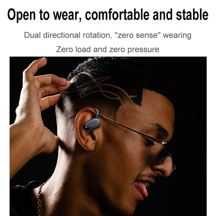 Hanger Type Stereo Outside Sound Bluetooth Earphones With Charging Bin(Purple) by buy2fix