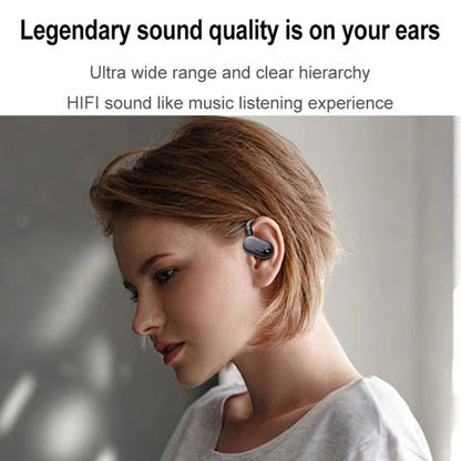 Hanger Type Stereo Outside Sound Bluetooth Earphones With Charging Bin(Purple) by buy2fix