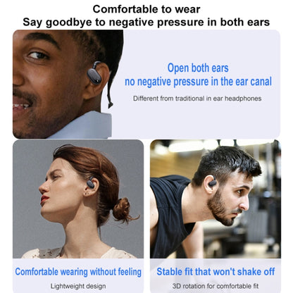 Hanger Type Stereo Outside Sound Bluetooth Earphones With Charging Bin(Purple) by buy2fix