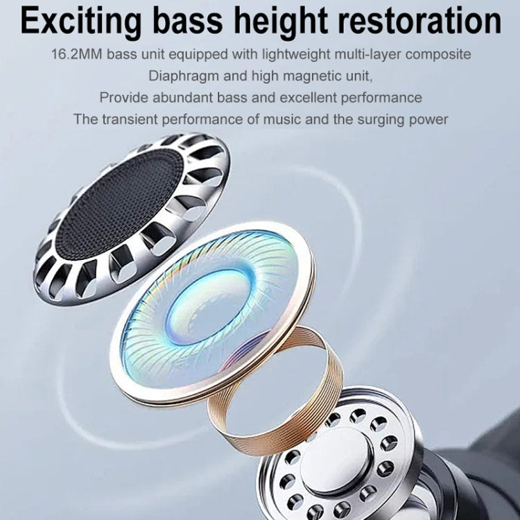 Hanger Type Stereo Outside Sound Bluetooth Earphones With Charging Bin(Purple) by buy2fix