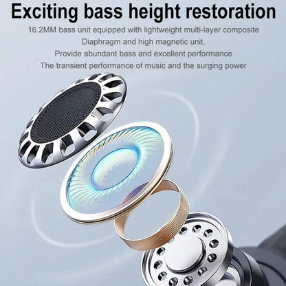 Hanger Type Stereo Outside Sound Bluetooth Earphones With Charging Bin(Purple) by buy2fix