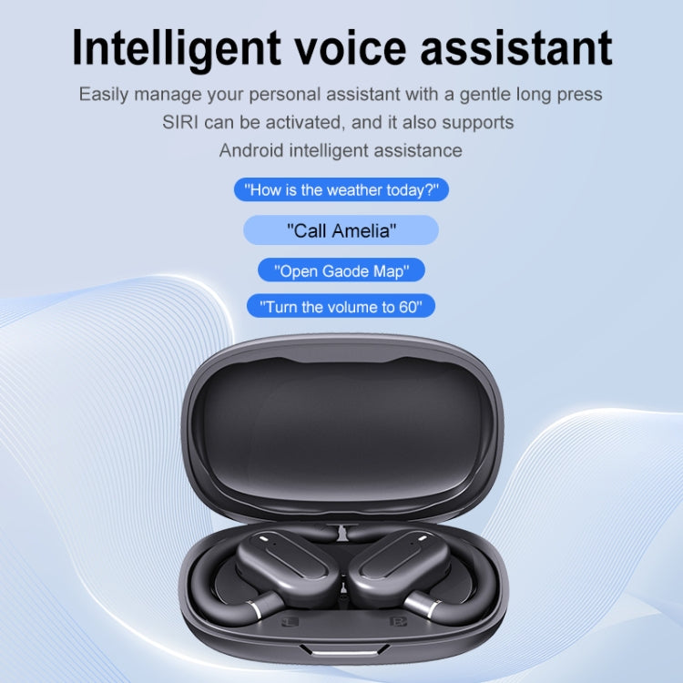 Hanger Type Stereo Outside Sound Bluetooth Earphones With Charging Bin(Purple) by buy2fix