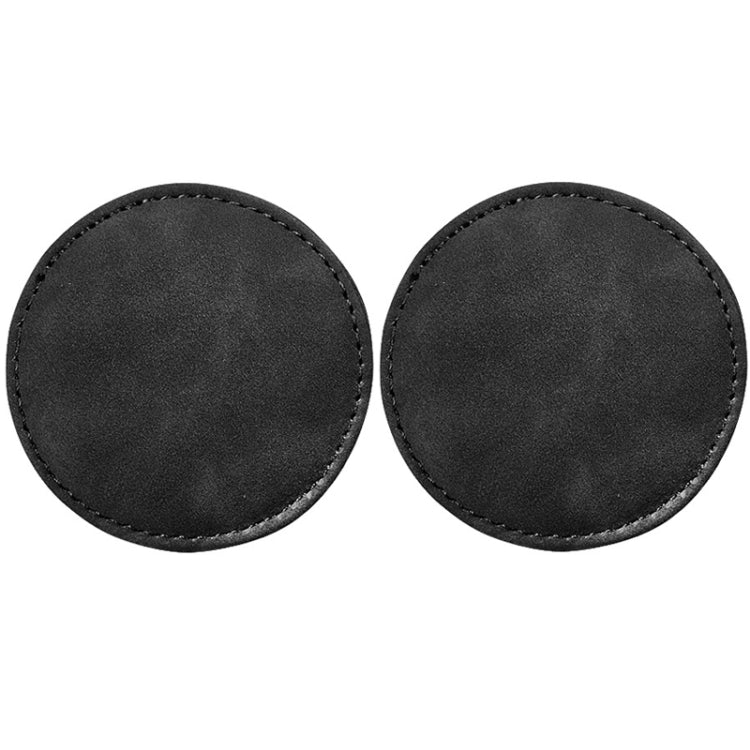 2pcs/ Set Car Suede Anti-Slip Water Coaster Car Interior Decoration(Black) by buy2fix