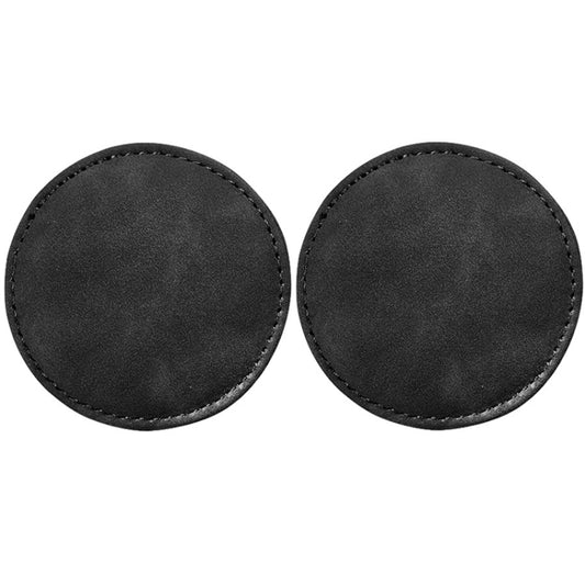 2pcs/ Set Car Suede Anti-Slip Water Coaster Car Interior Decoration(Black) by buy2fix