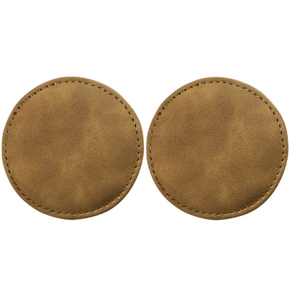 2pcs/ Set Car Suede Anti-Slip Water Coaster Car Interior Decoration(Brown) by buy2fix