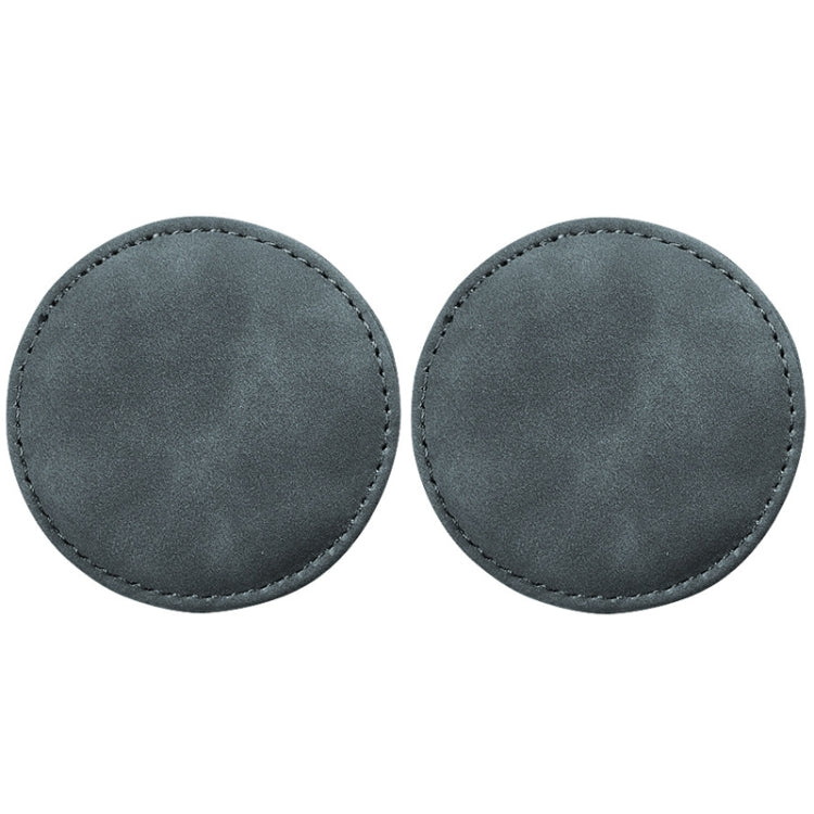 2pcs/ Set Car Suede Anti-Slip Water Coaster Car Interior Decoration(Gray) by buy2fix