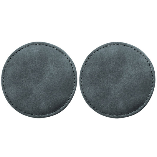 2pcs/ Set Car Suede Anti-Slip Water Coaster Car Interior Decoration(Gray) by buy2fix