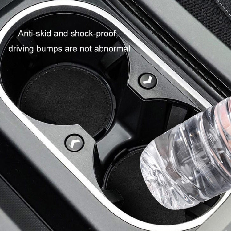 2pcs/ Set Car Suede Anti-Slip Water Coaster Car Interior Decoration(Brown) by buy2fix