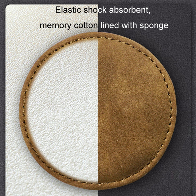 2pcs/ Set Car Suede Anti-Slip Water Coaster Car Interior Decoration(Brown) by buy2fix