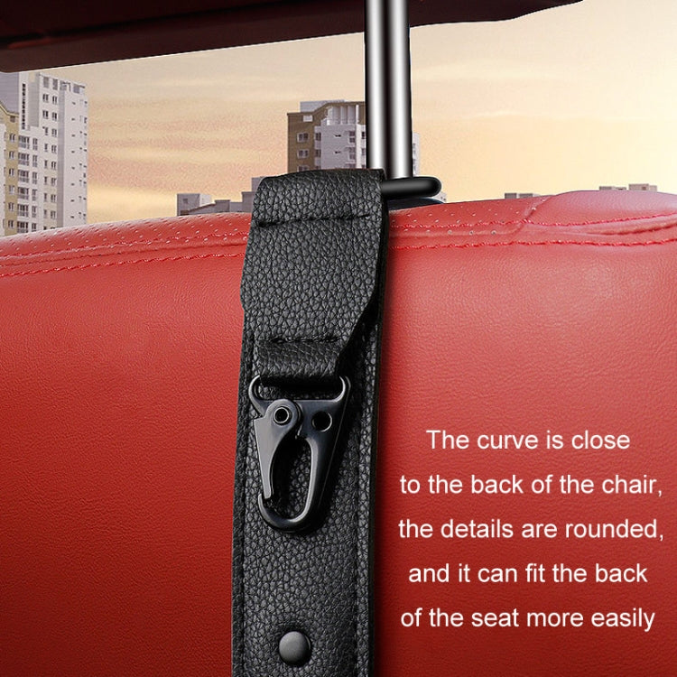 Car Seat Back Multifunctional Storage Metal Hook(Brown) by buy2fix