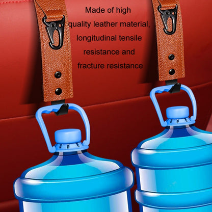 Car Seat Back Multifunctional Storage Metal Hook(Beige) by buy2fix