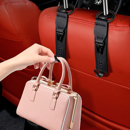 Car Seat Back Multifunctional Storage Metal Hook(Black) by buy2fix