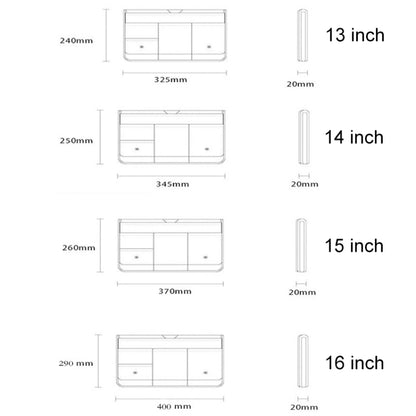 Multi-layer Waterproof and Shock-absorbing Laptop Sleeve Laptop Storage Bag, Size: 14 inch(Black) by buy2fix