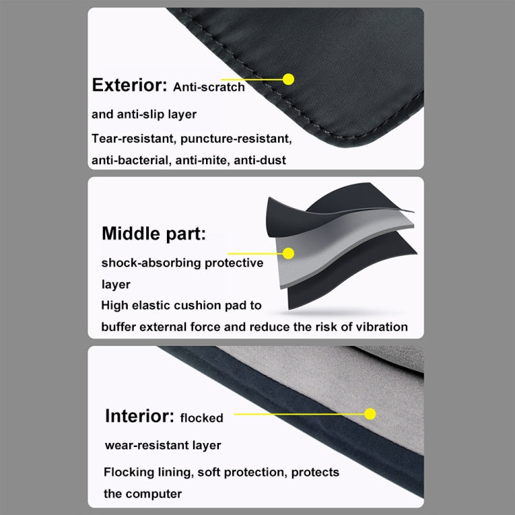 Multi-layer Waterproof and Shock-absorbing Laptop Sleeve Laptop Storage Bag, Size: 15 inch(White) by buy2fix