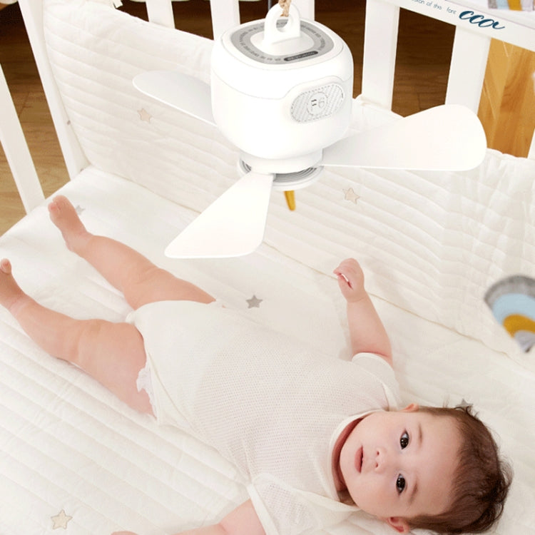 USB Plug-in Version Small Ceiling Fan Camping Outdoor Portable Hanging Fan(White) by buy2fix