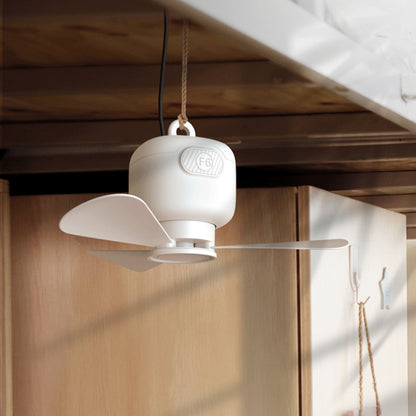 USB Plug-in Version Small Ceiling Fan Camping Outdoor Portable Hanging Fan(White) by buy2fix