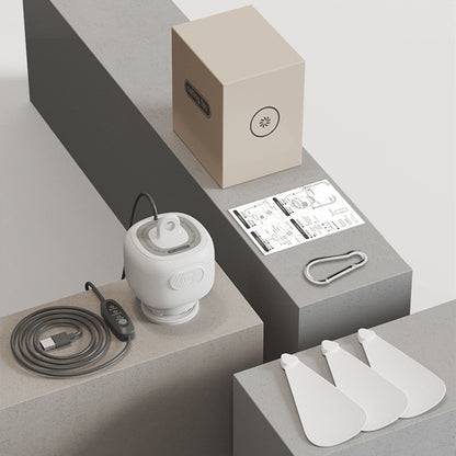 USB Plug-in Version Small Ceiling Fan Camping Outdoor Portable Hanging Fan(White) by buy2fix