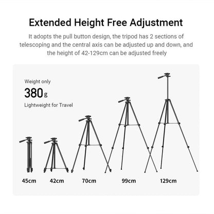 APEXEL APL-20-40XCR50 20-40X Phone Zoom Lens Kit with Adjustable 42-129cm Tripod HD Telephoto Lens for Moon, Concert Photography - Lens & Accessories by APEXEL | Online Shopping UK | buy2fix