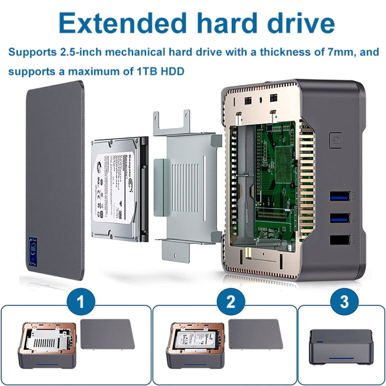 GK3Plus N100 16G+256G UK Plug 12th Intel Alderlake Dual HDMI+VGA Triple Display 4K HD Pocket Mini PC by buy2fix