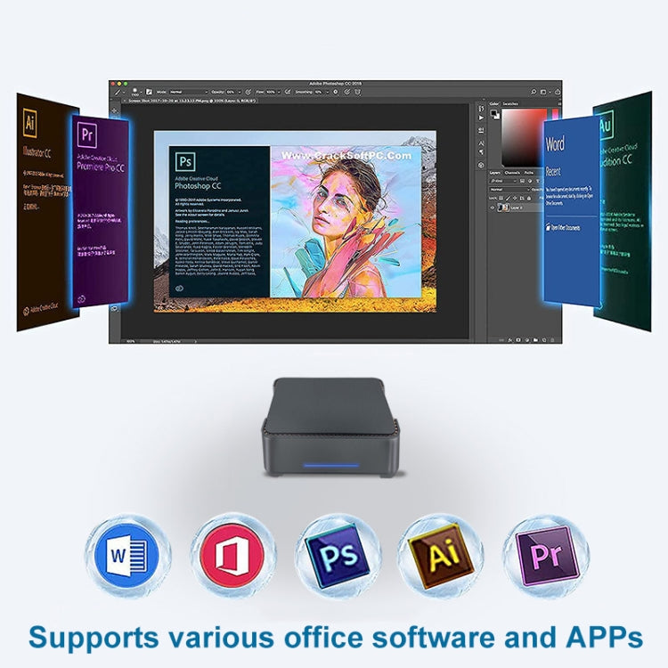 GK3Plus N100 16G+512G US Plug 12th Intel Alderlake Dual HDMI+VGA Triple Display 4K HD Pocket Mini PC by buy2fix