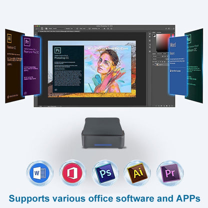 GK3Plus N100 16G+1TB EU Plug 12th Intel Alderlake Dual HDMI+VGA Triple Display 4K HD Pocket Mini PC by buy2fix
