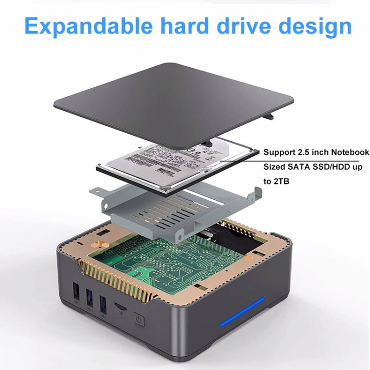 GK3Plus N100 16G+512G UK Plug 12th Intel Alderlake Dual HDMI+VGA Triple Display 4K HD Pocket Mini PC by buy2fix