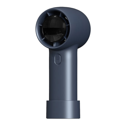 Outdoor Handheld Turbine Digital Display 100-Speed High-Speed Mini Fan, Color: Navy Blue by buy2fix