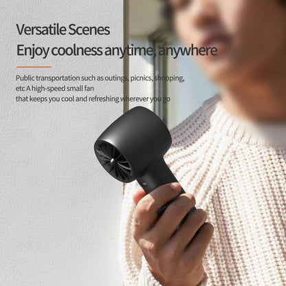 Outdoor Handheld Turbine Digital Display 100-Speed High-Speed Mini Fan, Color: Black by buy2fix
