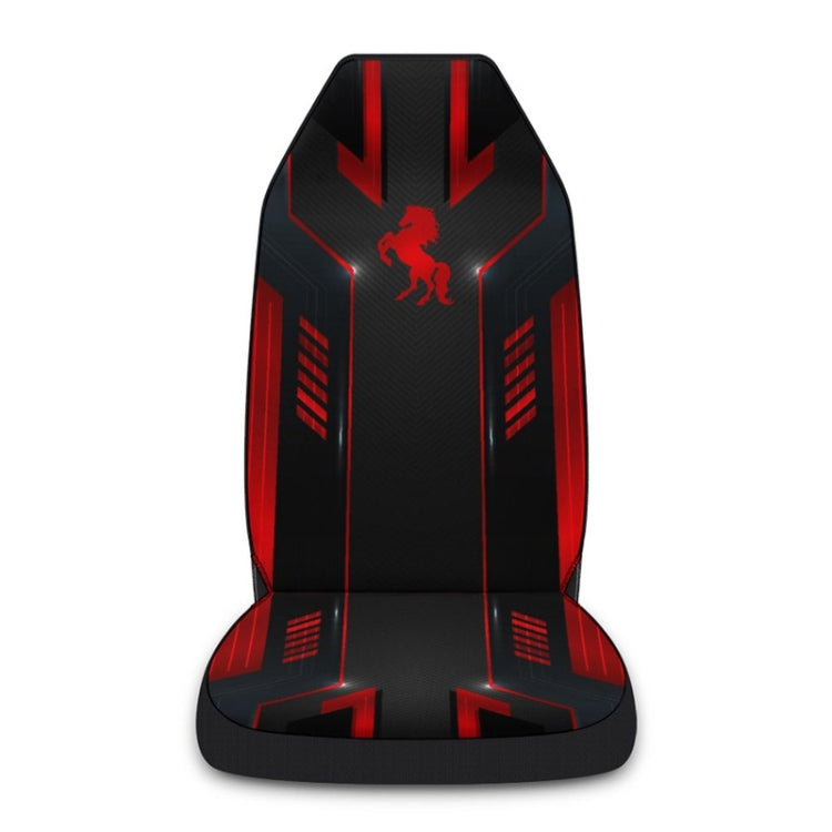 Car Universal Printed Seat Protector Automobile Decoration Supplies(Black And Red) by buy2fix