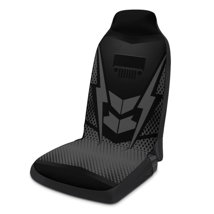 Car Universal Printed Seat Protector Automobile Decoration Supplies(Black) by buy2fix