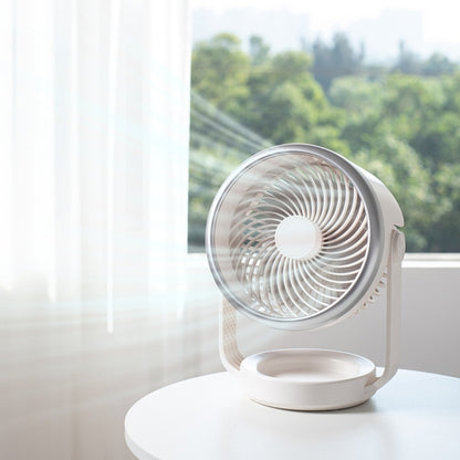 Air Circulating Fan USB Charging Desktop Quiet Fan(White) by buy2fix