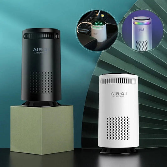 Car Negative Ion Air Purifier Odor Removal Aromatherapy(White) by buy2fix