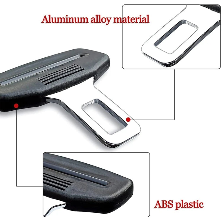 Car Seat Belt 2.1 Curved Lock Tongue Male Buckle Accessories(Black) by buy2fix