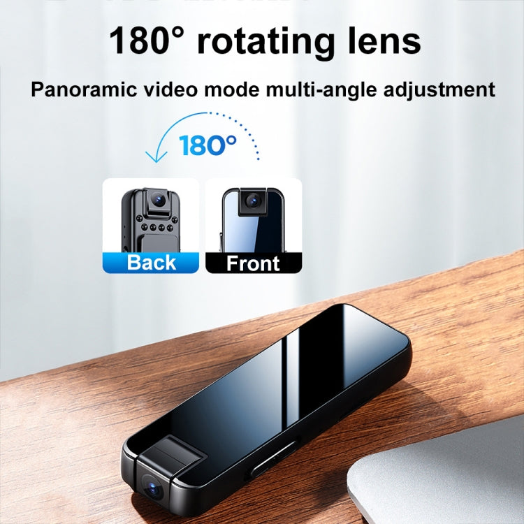 Mrobo D6 1080P Rotating Camera Night Vision Video Recorder With Back Clip, Size: 32GB(Black) by Mrobo