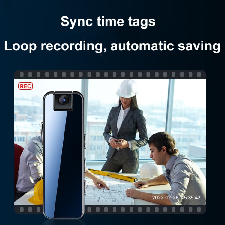 Mrobo D6 1080P Rotating Camera Night Vision Video Recorder With Back Clip, Size: 32GB(Black) by Mrobo