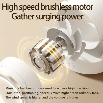 3 In 1 Multifunctional Desktop Fan with LED Light Cosmetic Mirror Rechargeable Oscillating by buy2fix