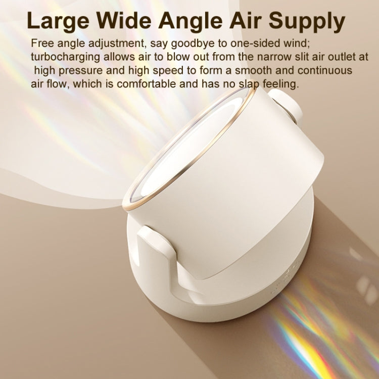 3 In 1 Multifunctional Desktop Fan with LED Light Cosmetic Mirror Rechargeable Oscillating by buy2fix