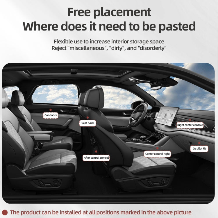 Adhesive Multifunctional Storage Bag for Car Center Console(Black) by buy2fix