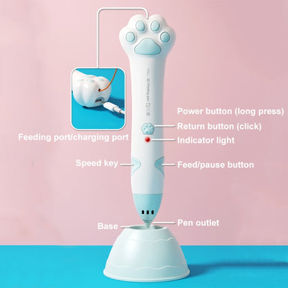 Cat Claw USB Charging Low Temperature 3D Printing Pen Children DIY Graffiti 3D Painting Pen(Mint Green) by buy2fix