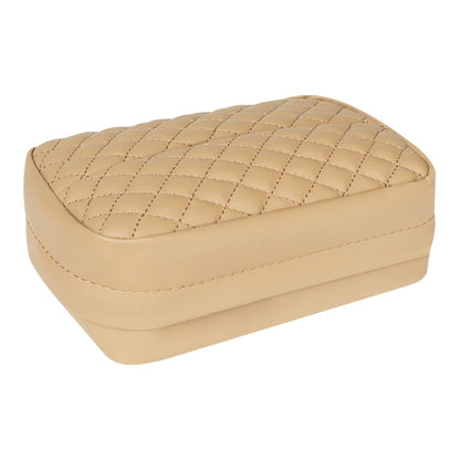 Car Sun Visor Armrest Box Back Hanging Tissue Box(Beige) by buy2fix