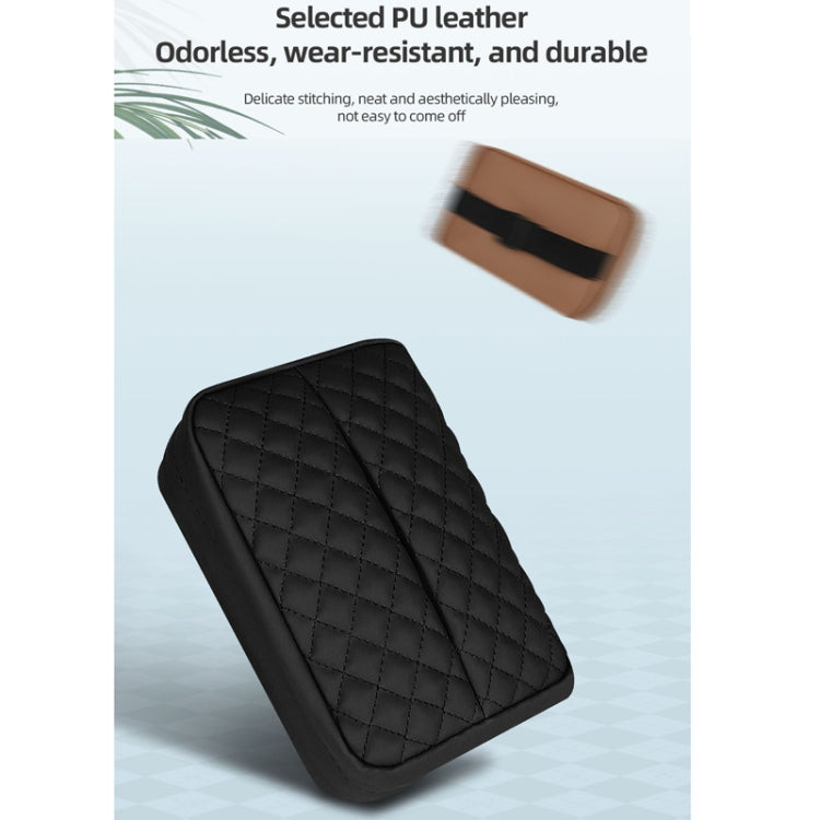 Car Sun Visor Armrest Box Back Hanging Tissue Box(Brown) by buy2fix
