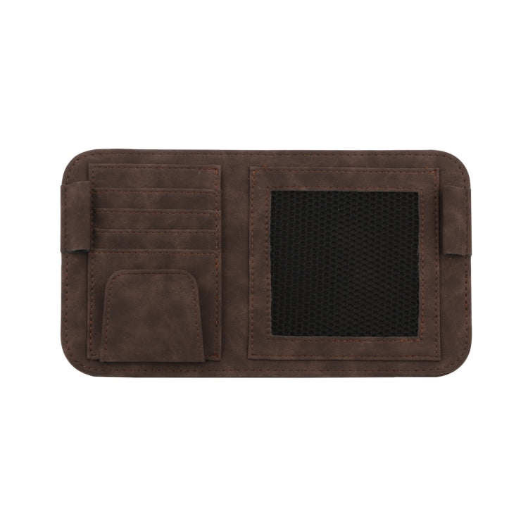 Car Sun Visor Bill Holder Glasses Clip Storage Bag(Brown) by buy2fix