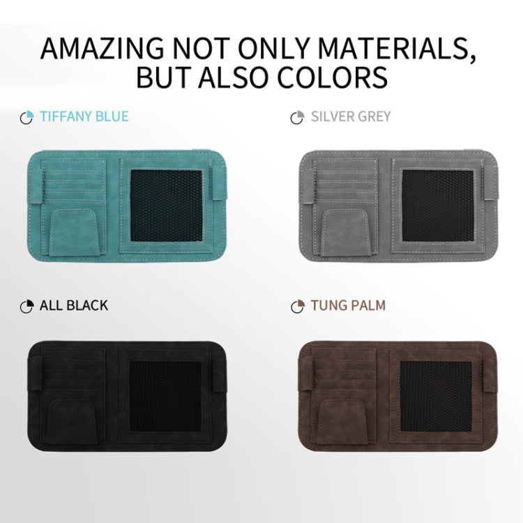 Car Sun Visor Bill Holder Glasses Clip Storage Bag(Grey) by buy2fix