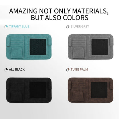 Car Sun Visor Bill Holder Glasses Clip Storage Bag(Grey) by buy2fix