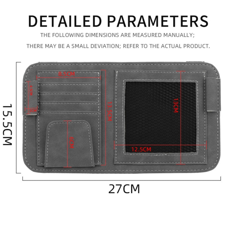 Car Sun Visor Bill Holder Glasses Clip Storage Bag(Black) by buy2fix