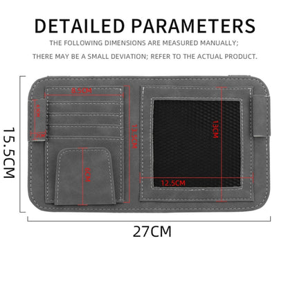 Car Sun Visor Bill Holder Glasses Clip Storage Bag(Black) by buy2fix