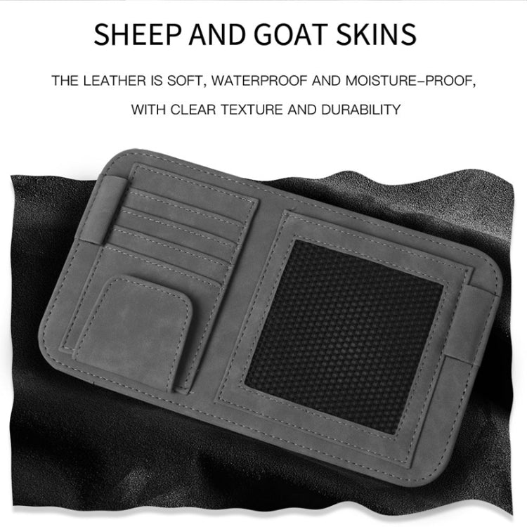 Car Sun Visor Bill Holder Glasses Clip Storage Bag(Brown) by buy2fix